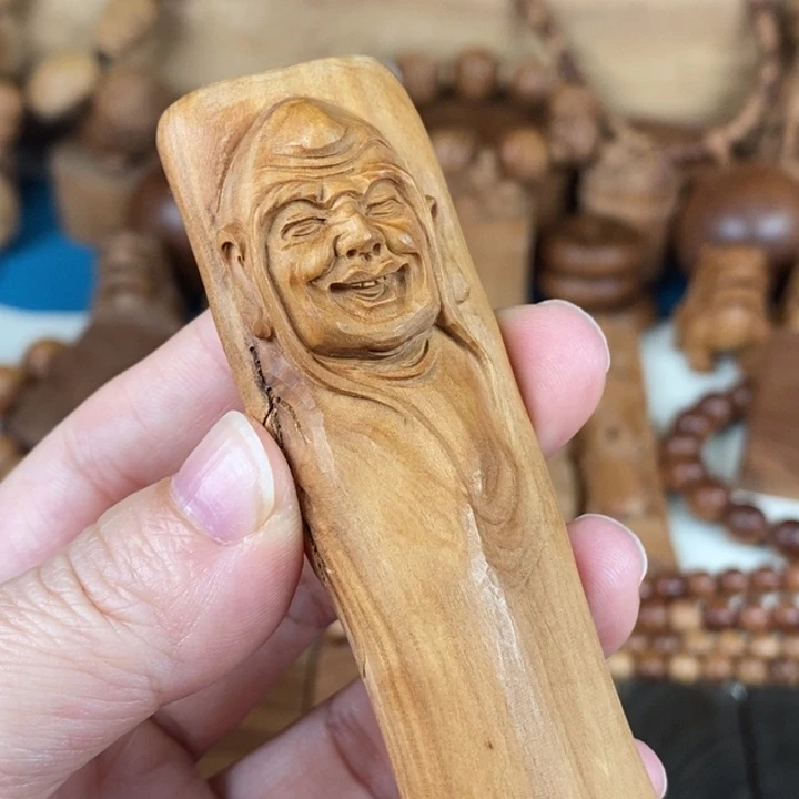 檀香木把件老山檀香回流料佛头