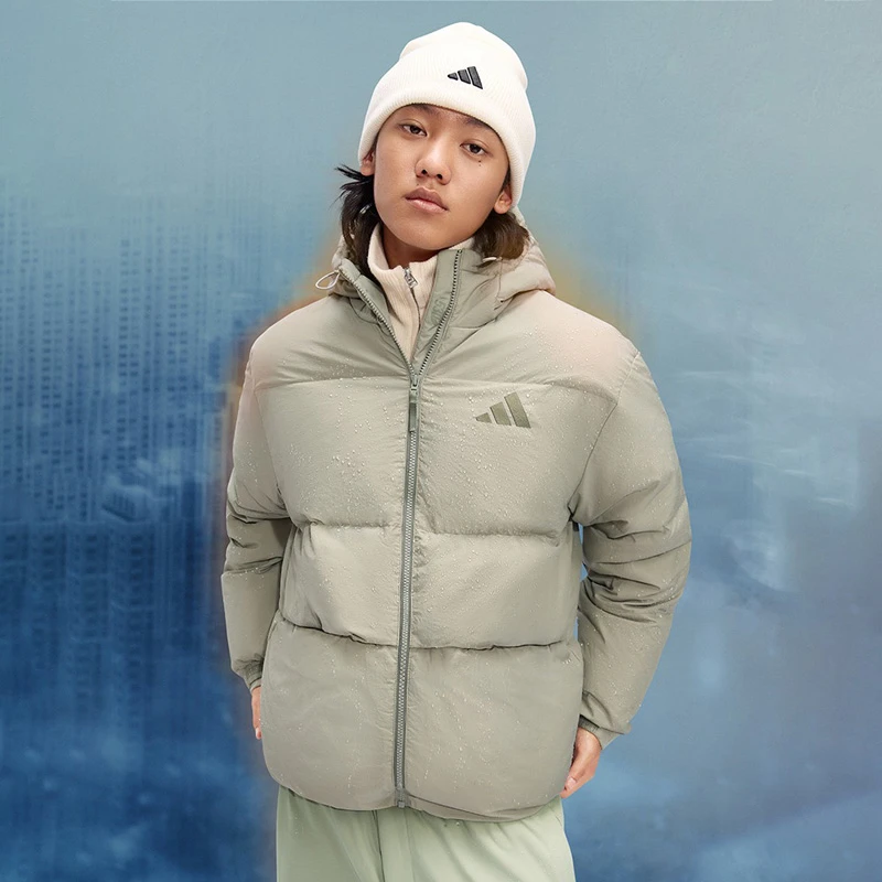 Adidas阿迪达斯羽绒服男冬季新款运动休闲服连帽羽绒外套JM4625