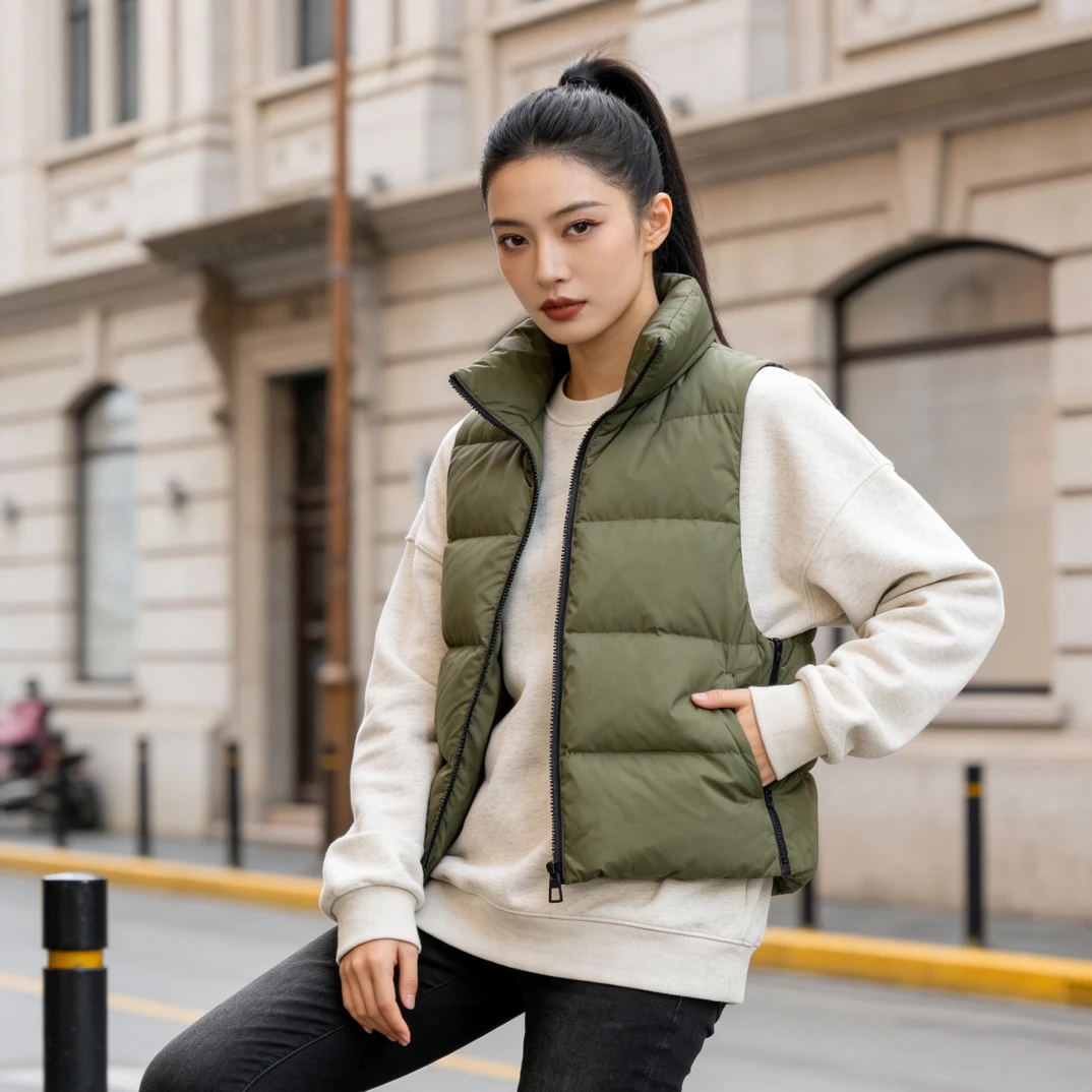 新款运动保暖立领马甲