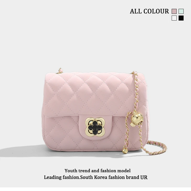 UR2025时尚新款单肩斜挎腋下春夏通勤百搭菱格方胖子包包