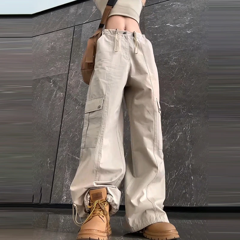 新款显瘦爆款工装裤潮搭时尚宽松束脚女款2025夏季穿搭潮流高街裤