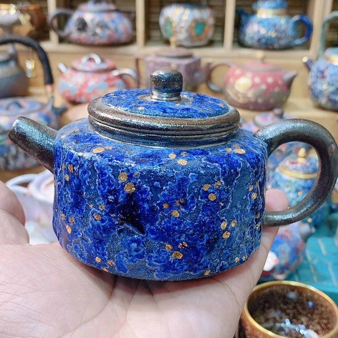 粗陶志野柴烧茶器