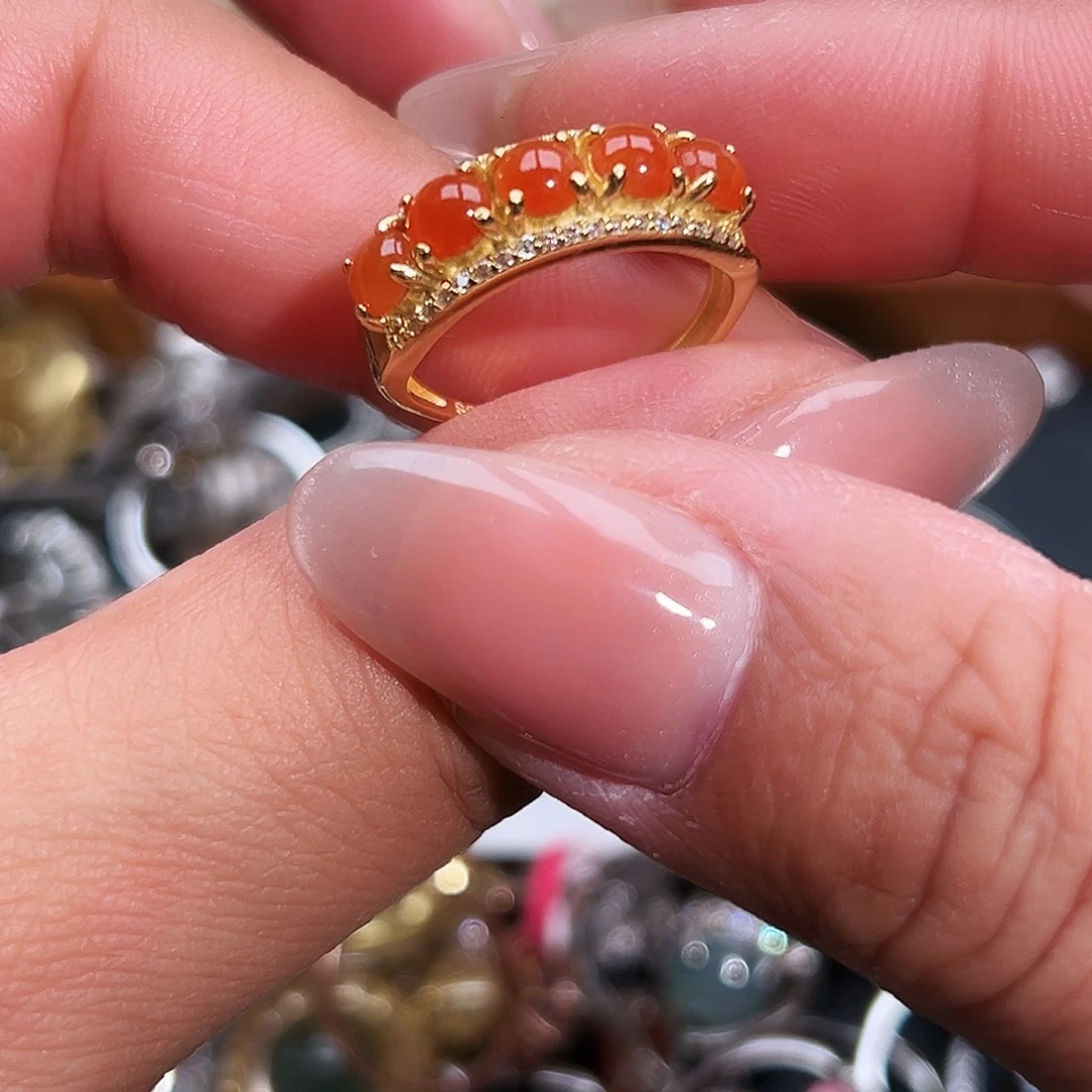 翡翠银S925镶嵌戒指