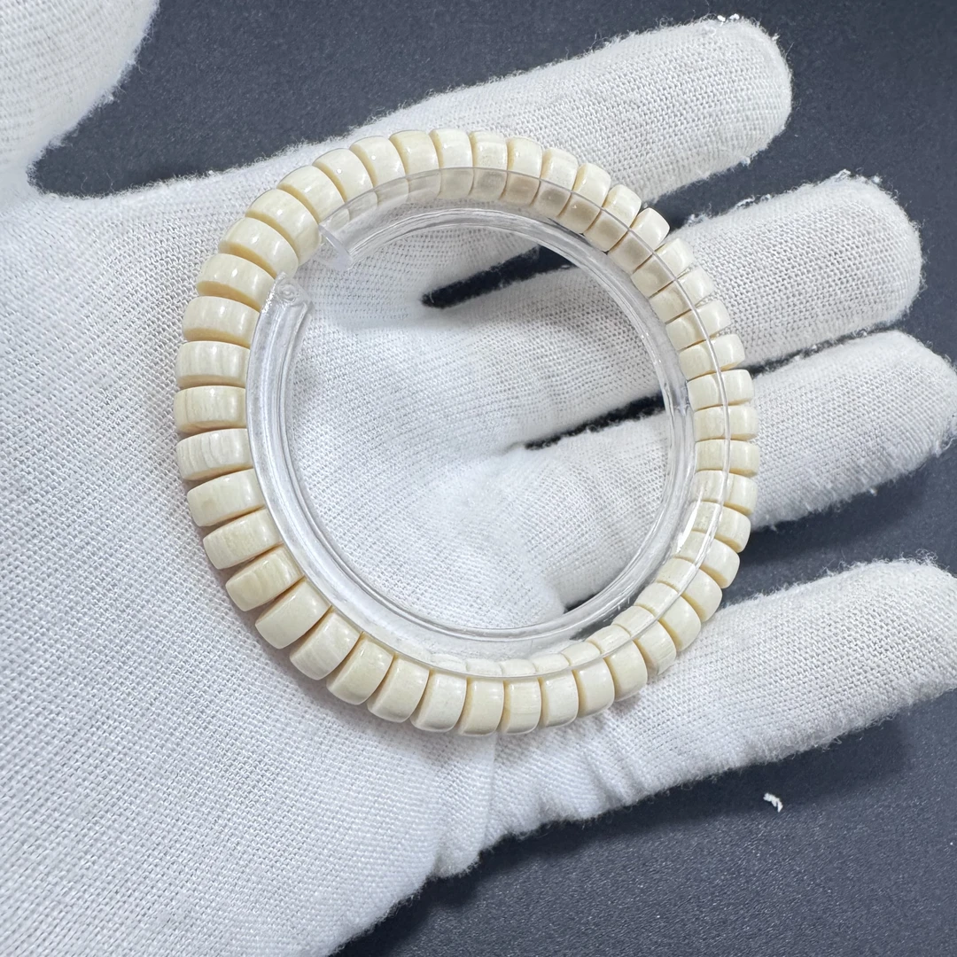 【猛犸兄弟】TT0015猛犸象牙手串猛犸牙俏只是皮药片4*8mm手串