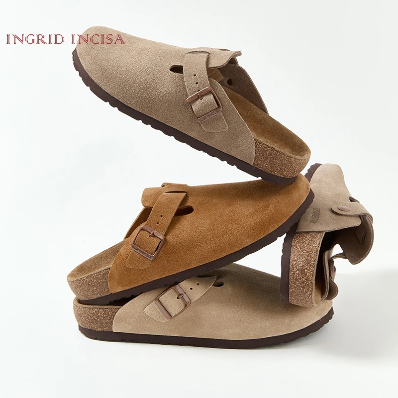 INGRID INCISA/英飒精品轻奢软木勃肯包头男鞋