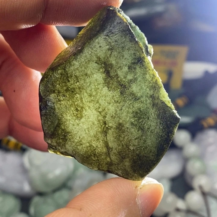翡翠未镶嵌套链会卡绿皮细糯天然缅甸翡翠A货