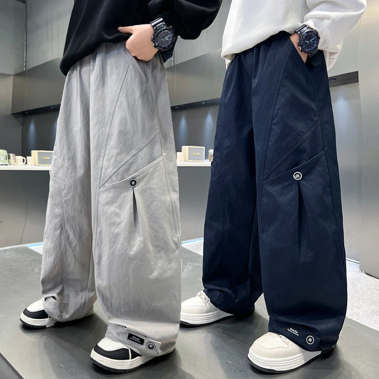 裤子工装春秋字母印花男童中大童