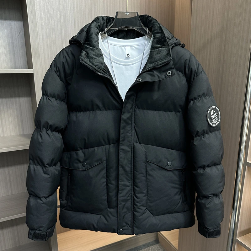 2025新款秋冬男士棉衣韩版宽松休闲棉服男加厚棉袄面包服连帽外套