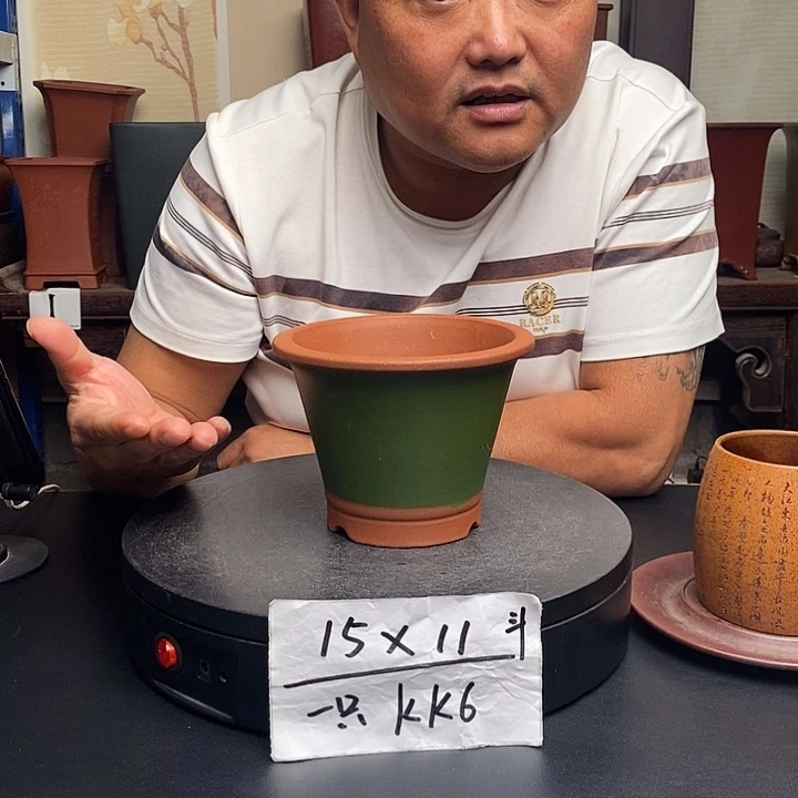 紫砂花盆货号一只KK6