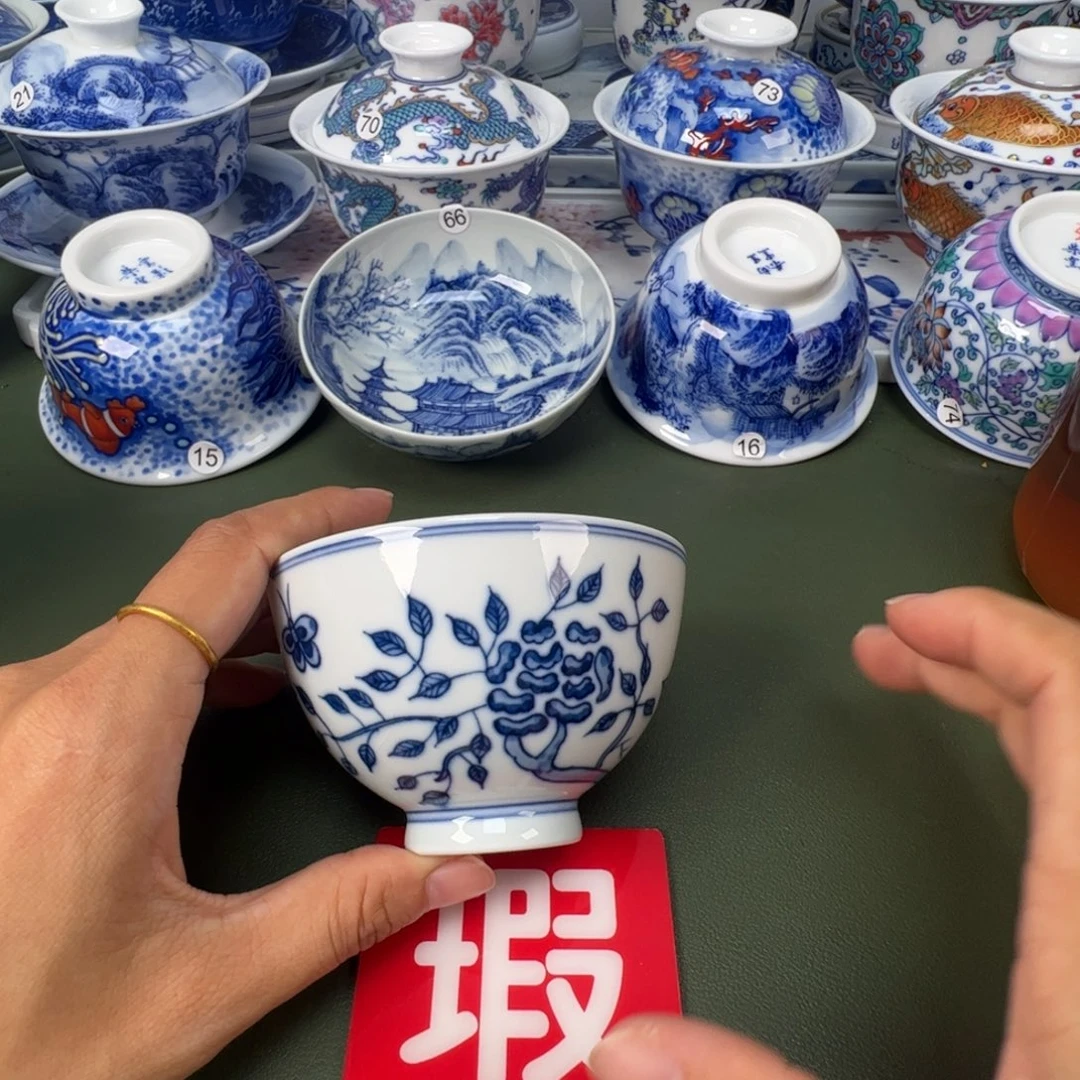 景德镇纯手工纯手绘茶具木木40开片