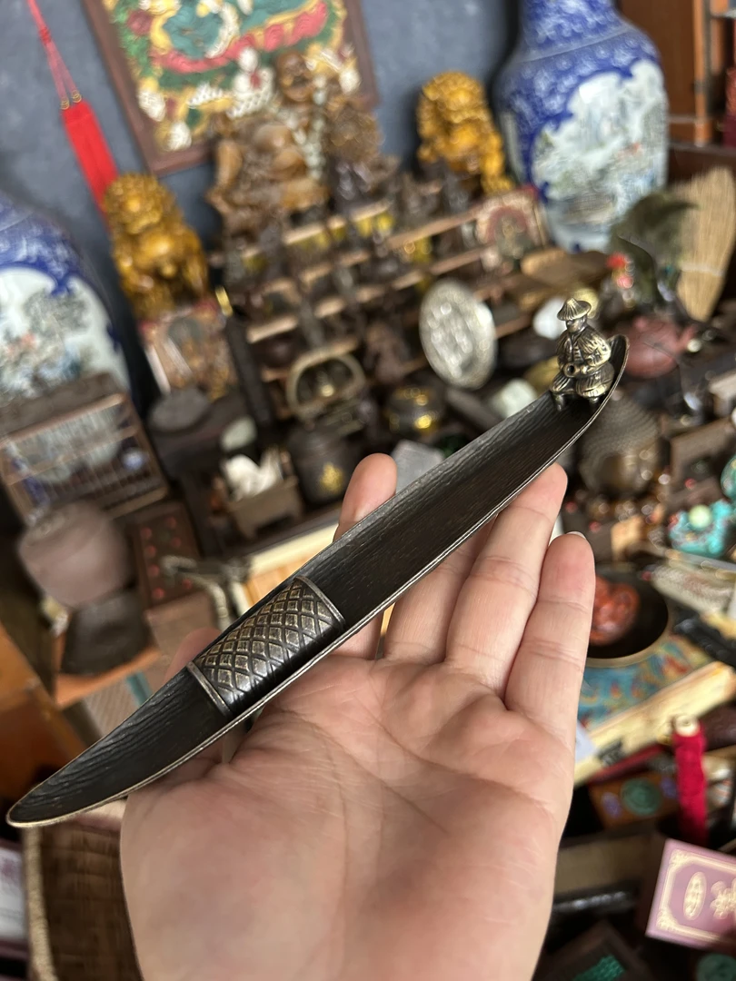 帆船独钓寒江精美摆件