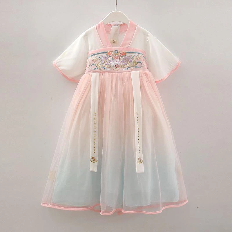 六一女童汉服2025夏薄款儿童中国风古装超仙襦裙古风连衣裙夏唐装
