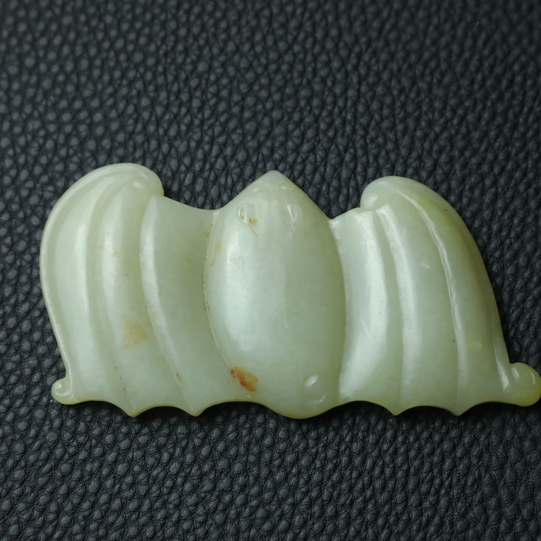 TCWWA07562清晚和田白玉蝙蝠把件