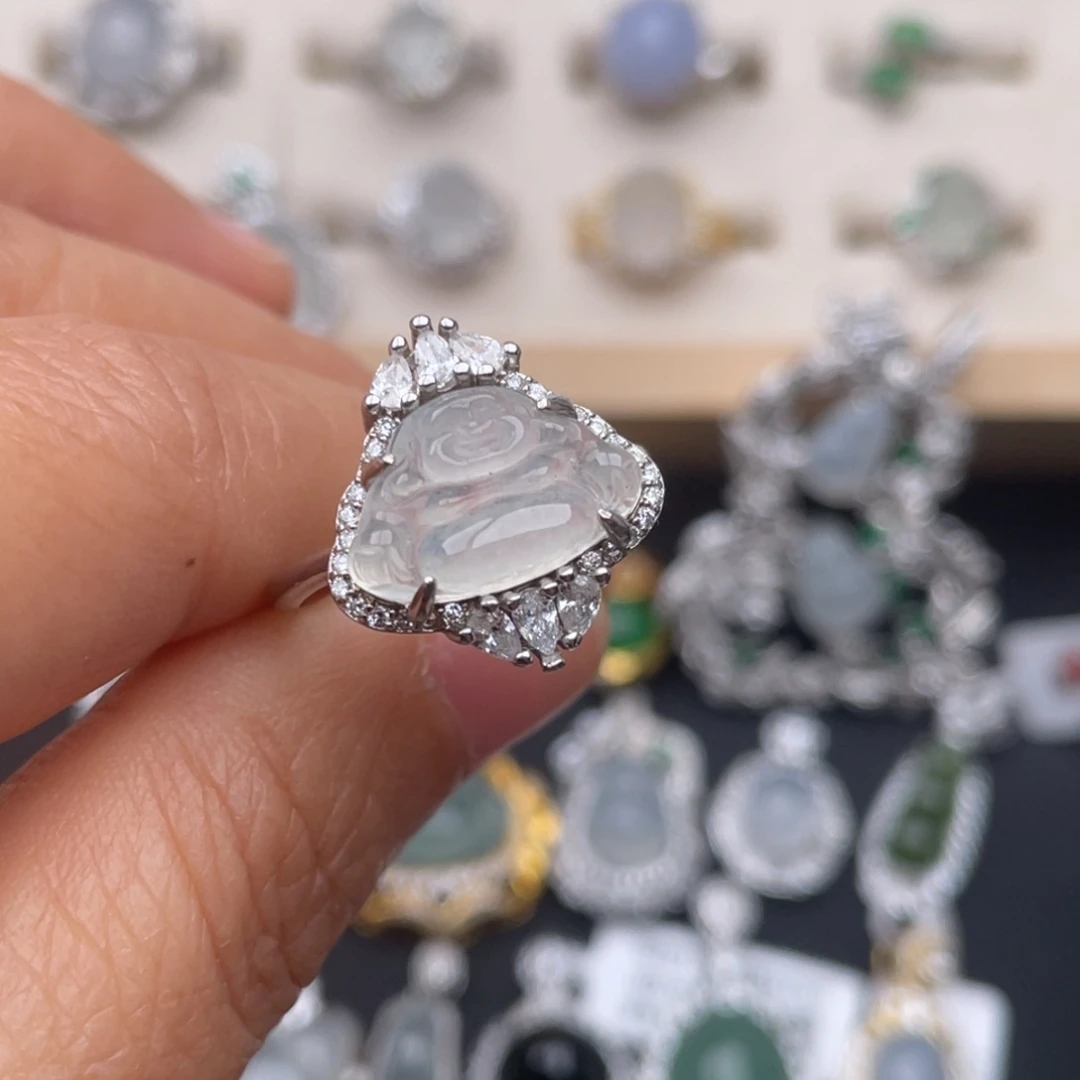 翡翠银S925镶嵌吊坠(不含链)