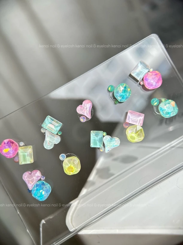 摩卡施悦圆钻6mm/8mm尖底爆闪小圆钻堆钻彩色摩卡钻材料包