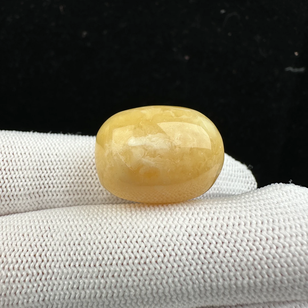 Y8392天然蜜蜡 鸡油黄桶珠17*22mm抖音基地质检发货