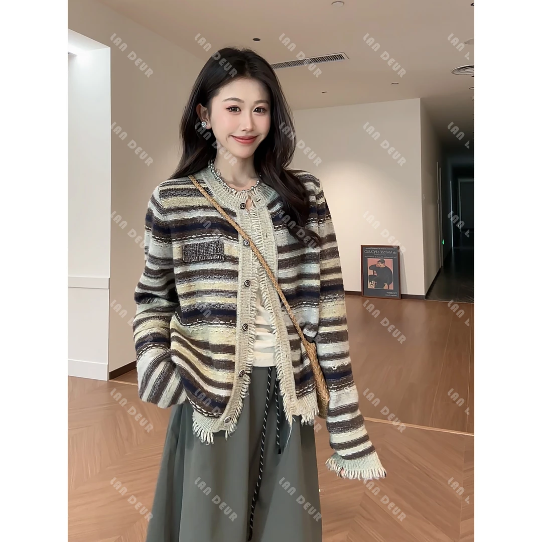 JIUJIU【奇迹暖暖】绵羊毛山羊绒时尚设计感小众软糯百搭秋款毛针织