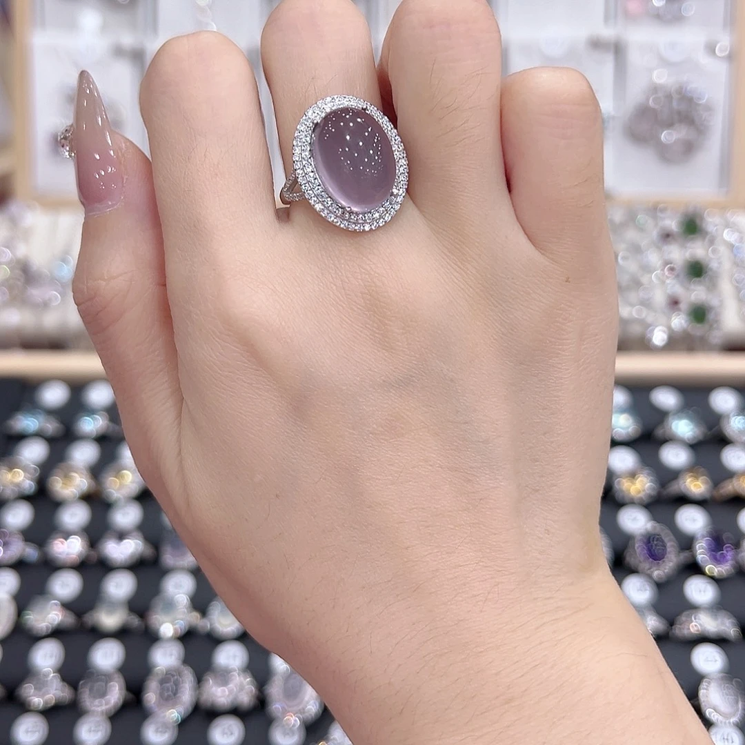 ****银S925镶嵌水晶戒指