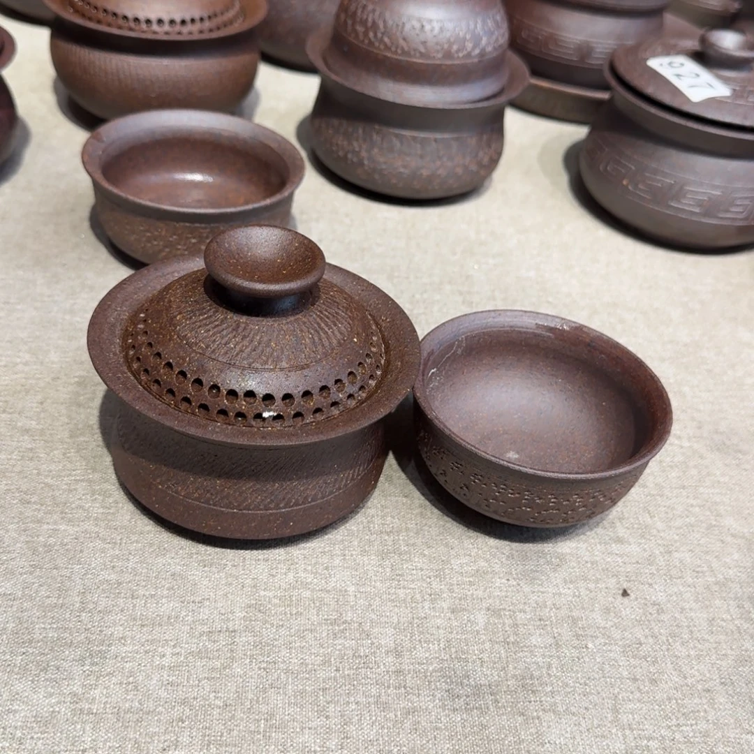 茶具粗瓷茶具素色盖碗