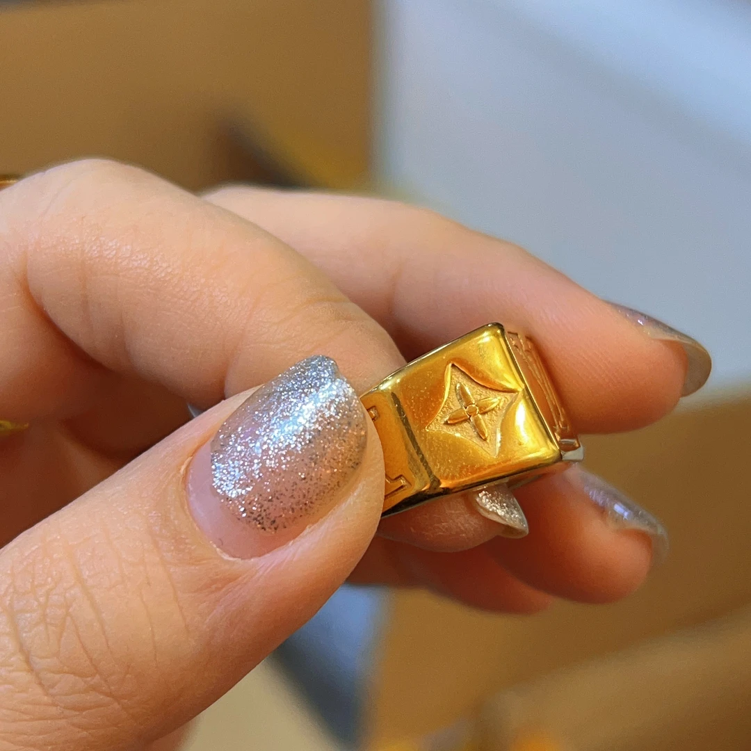 钛钢戒指 哈尼西牧钛钢时尚华丽戒指#0007783