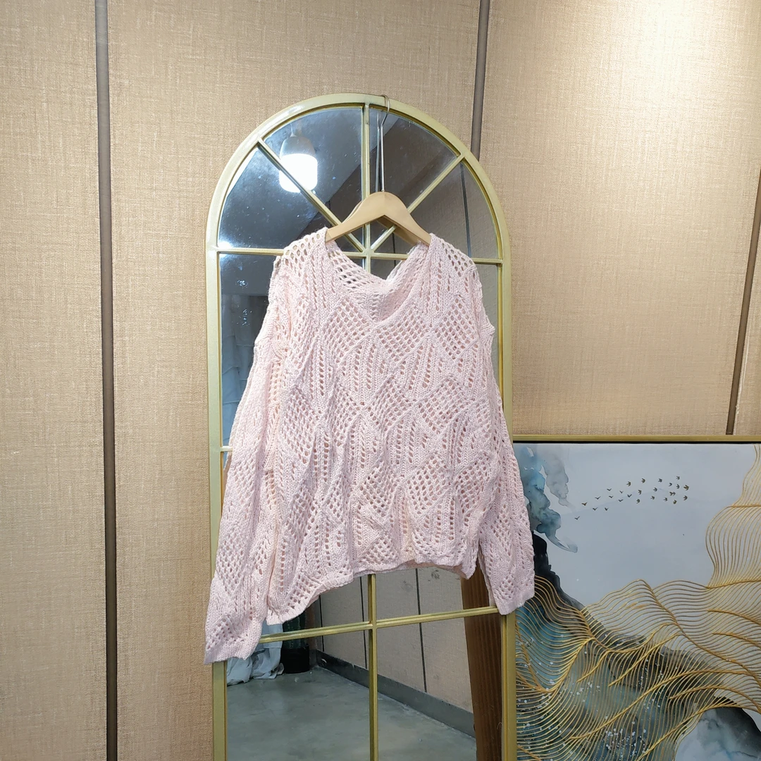 AF477孕妇粉色针织衫100-140