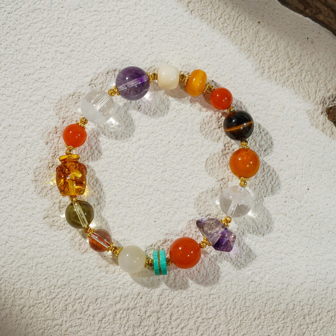 【福录满串】多宝手串 （天然珠宝多样性发其一）