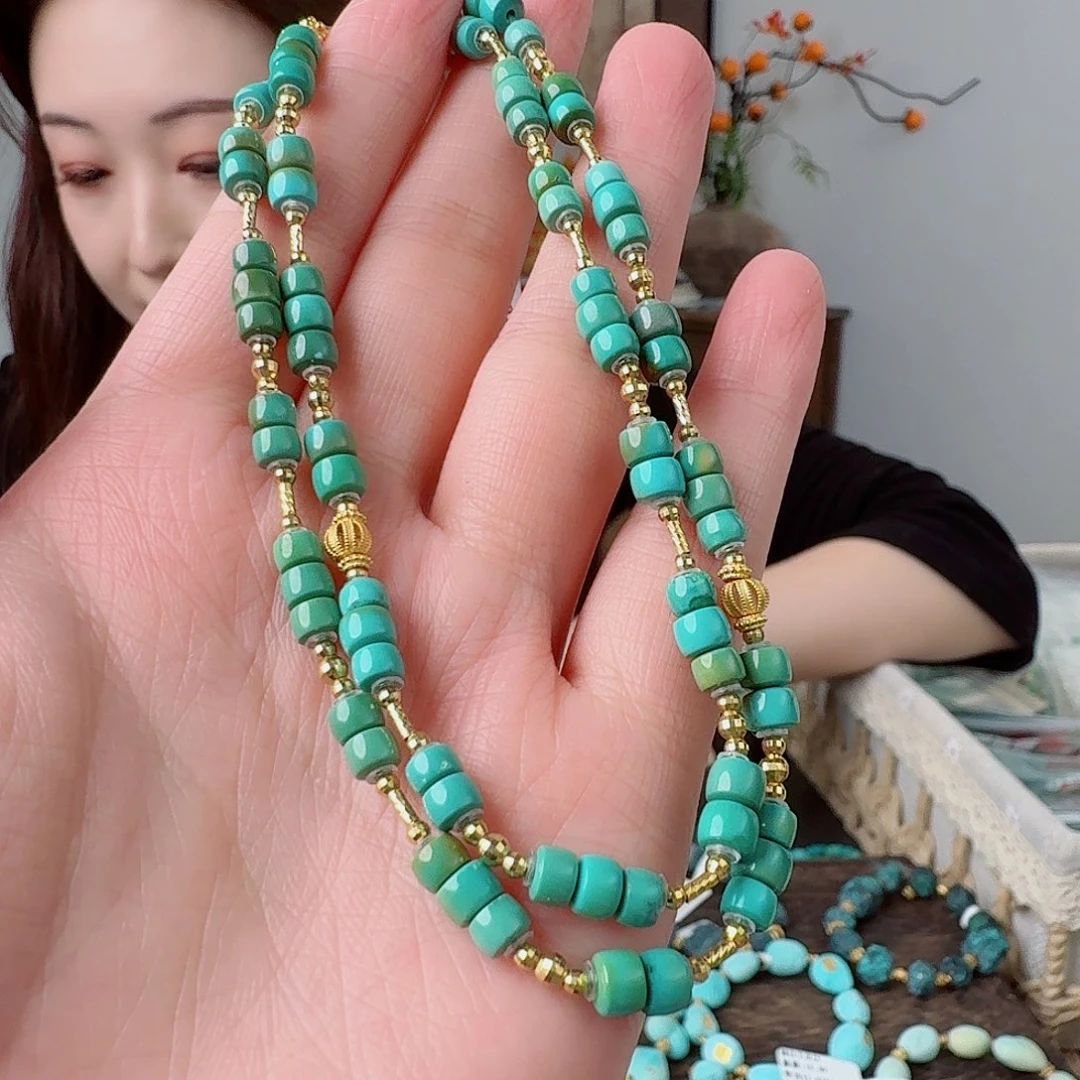 绿松石18K金镶嵌珠宝奇石