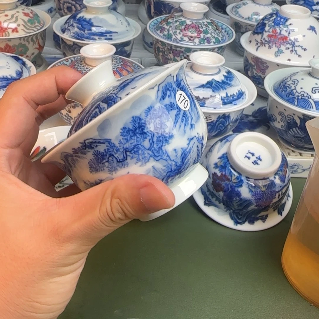 彦祖纯手工手绘茶具170