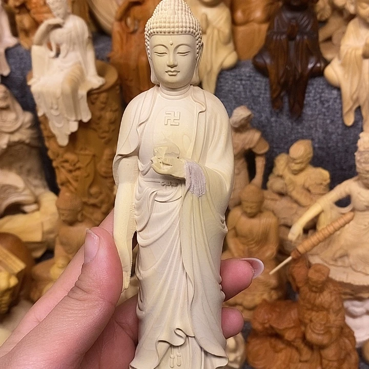 黄杨木黄杨木瑕疵阿弥陀佛