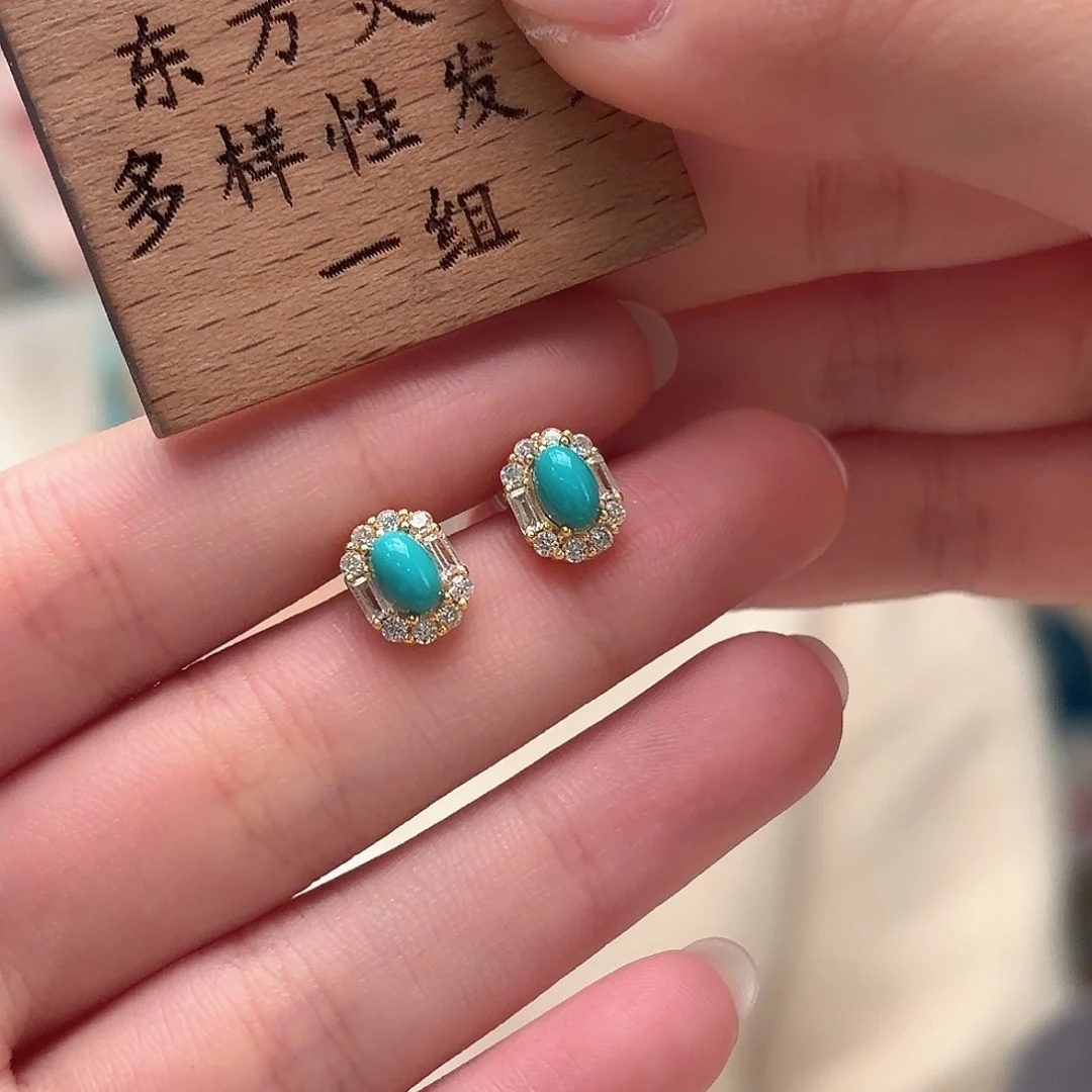 绿松石银S925镶嵌颈饰