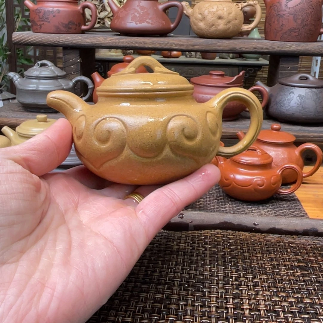 紫砂茶壶宜兴原矿紫砂手工制150