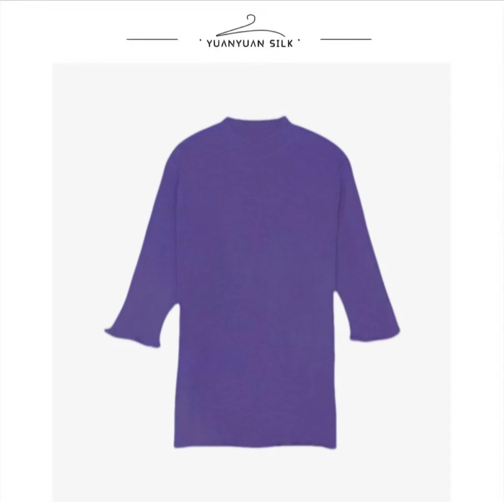 A 【勾丝 样衣不挑颜色】稀有日单！100%蚕丝高弹螺纹无骨轻柔l63