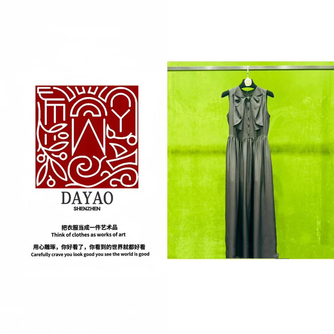 「DAYAO」25s夏季新蝴蝶结短款无袖连衣裙女高级感显瘦WYS25517