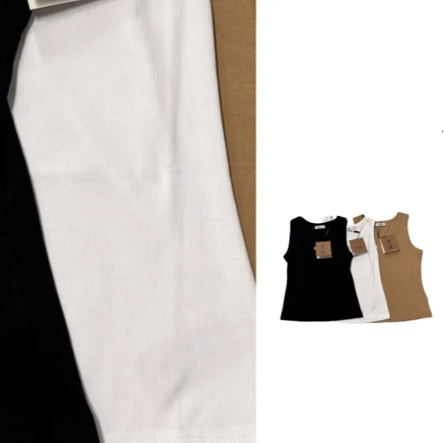 DM【3625】修身显瘦通勤百搭时尚休闲夏季打底纯色弹力背心运动