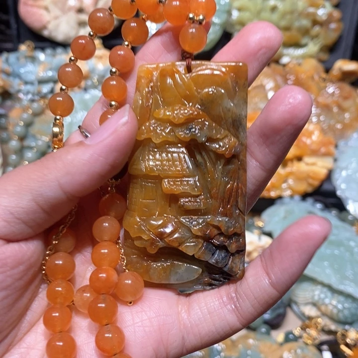 岫玉毛衣链未镶嵌