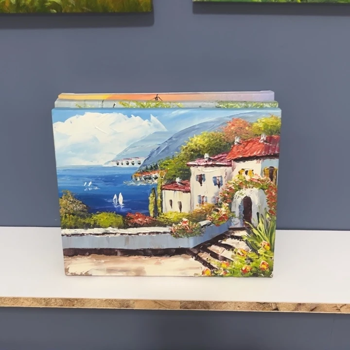 手工手绘精品油画25+30带内框