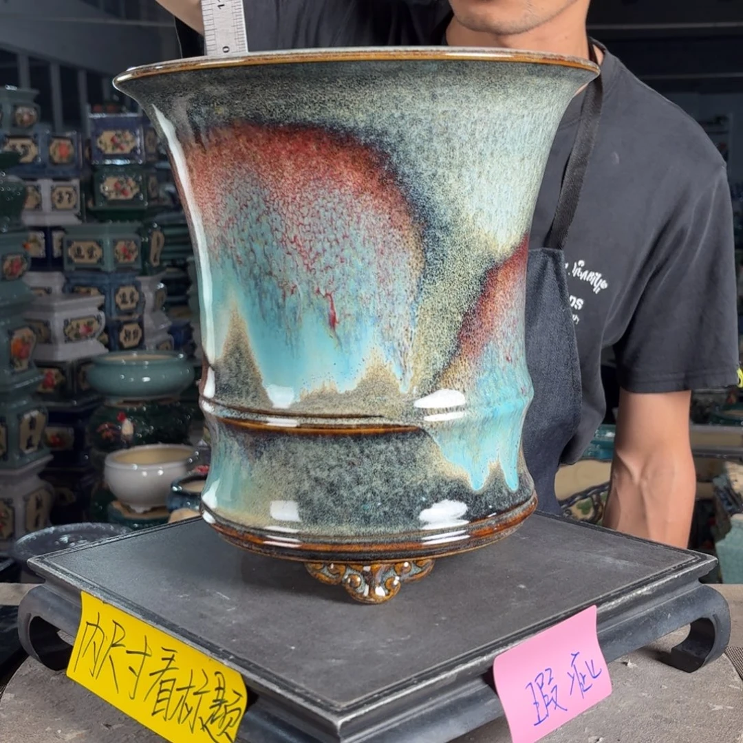 一风堂石湾花盆 内23*26编号055