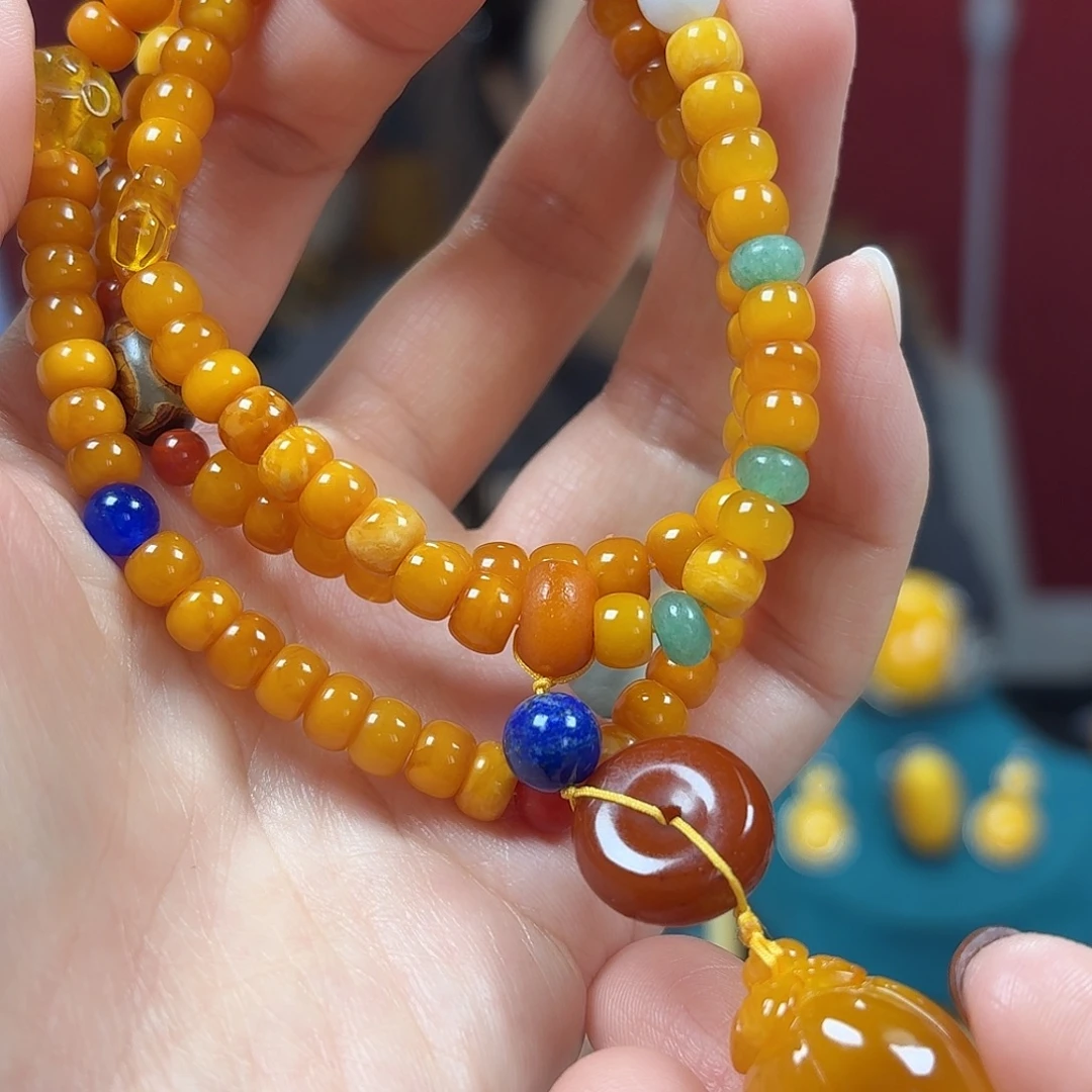 蜜蜡未镶嵌颈饰项链