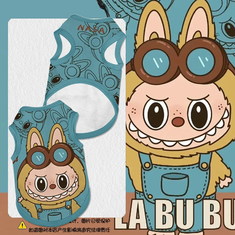 labubu拉布布联名NASA周边可爱宠物背心猫咪狗狗衣服防掉毛大中小