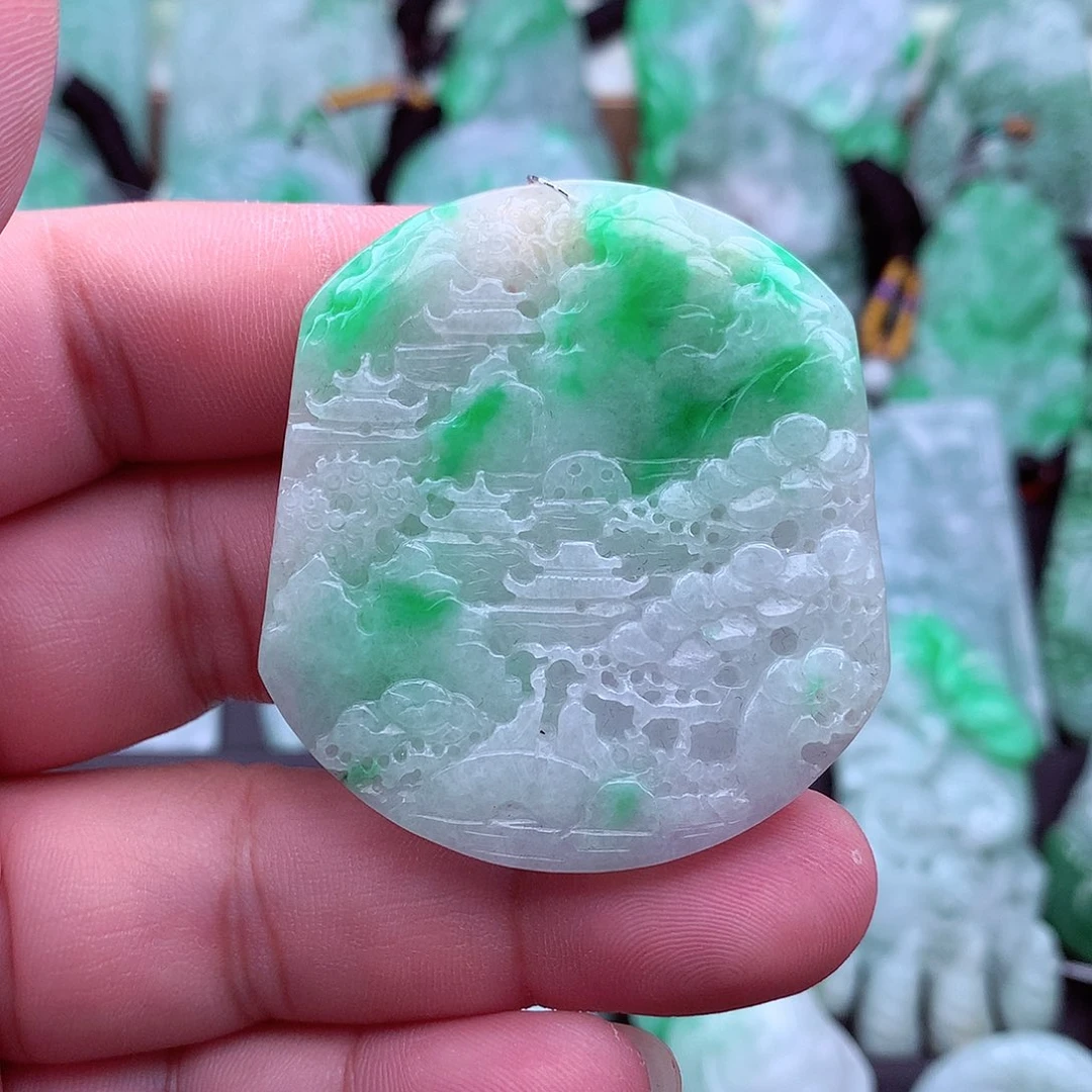 翡翠未镶嵌吊坠(不含链)