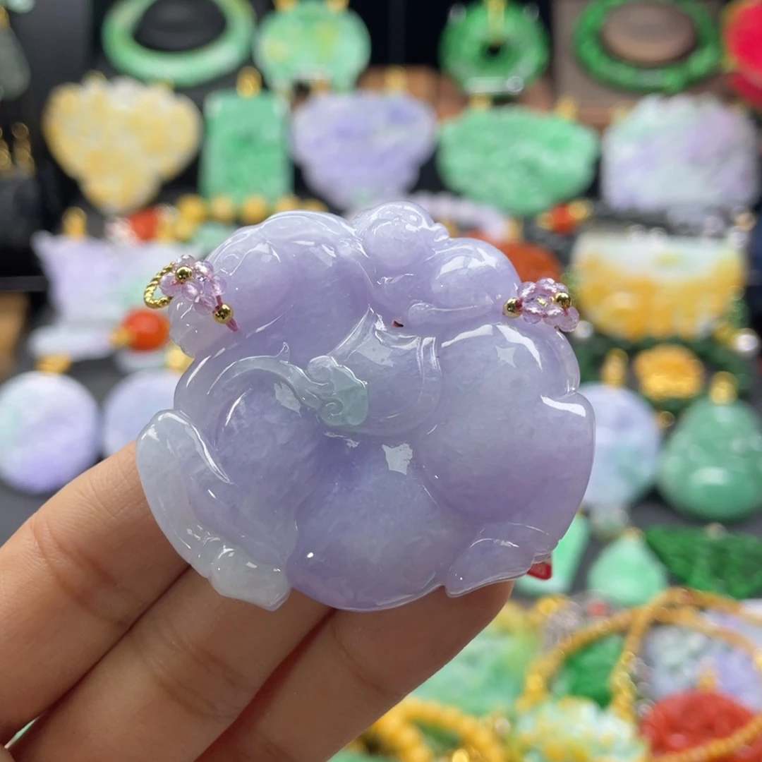 翡翠未镶嵌颈饰代编织