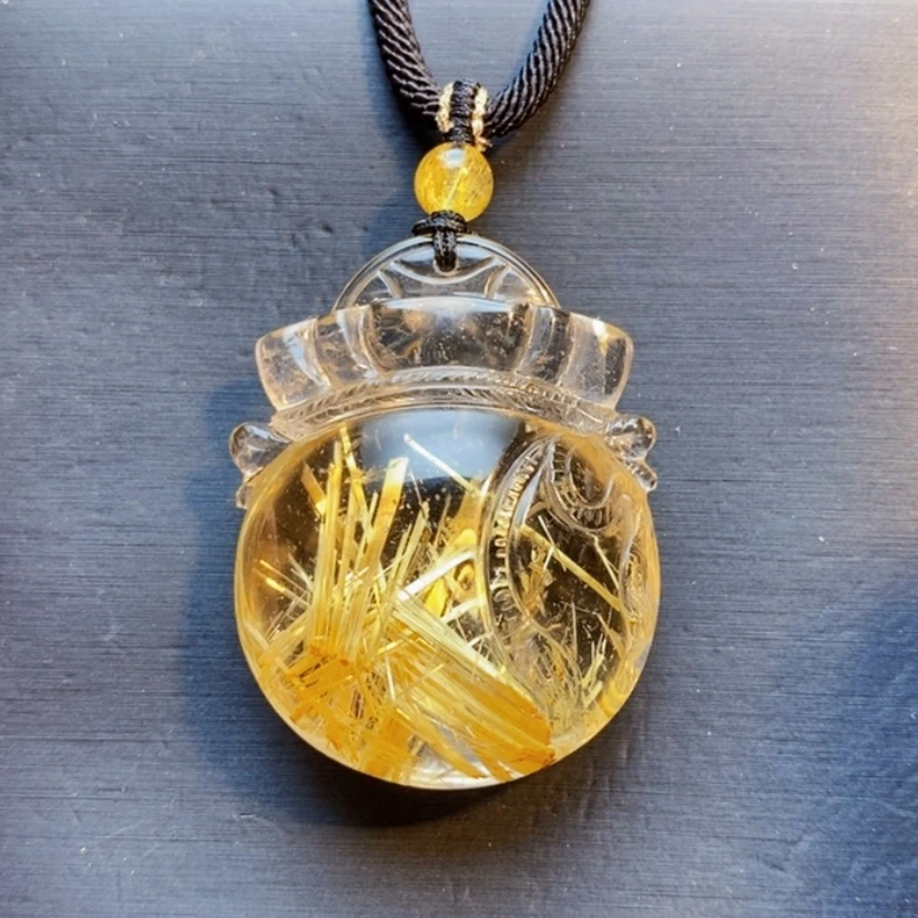 【闪购商品】未镶嵌颈饰发晶天然钛晶福袋吊坠