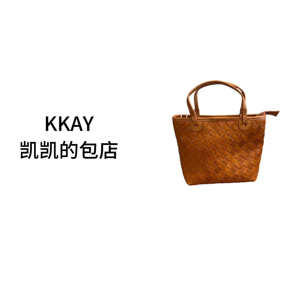 【凯凯的包店】小牛皮编织菜篮子包