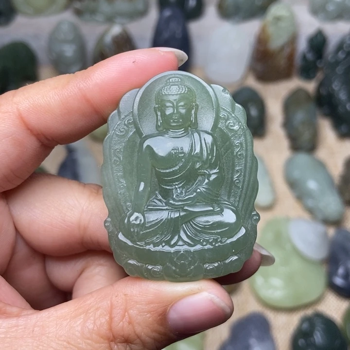 和田玉未镶嵌颈饰有棉