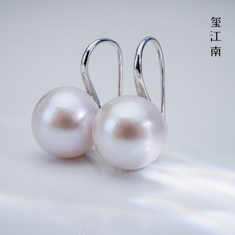 小微自留款｜淡水珍珠高跟鞋S925银耳钩气质11～13mm 