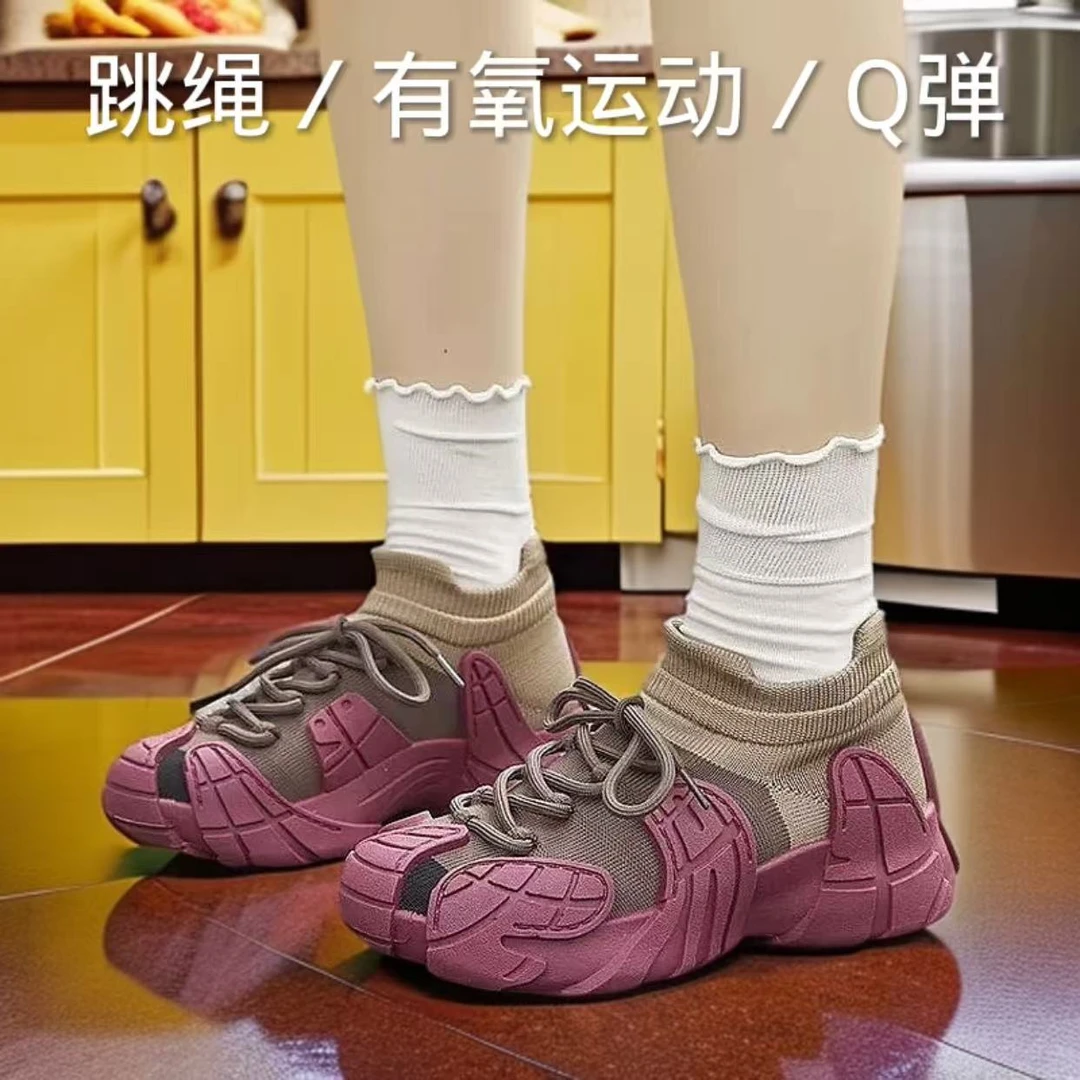 室内健身鞋男跑步机日系跳绳鞋女瑜伽训练深蹲鞋软底举重运动复古