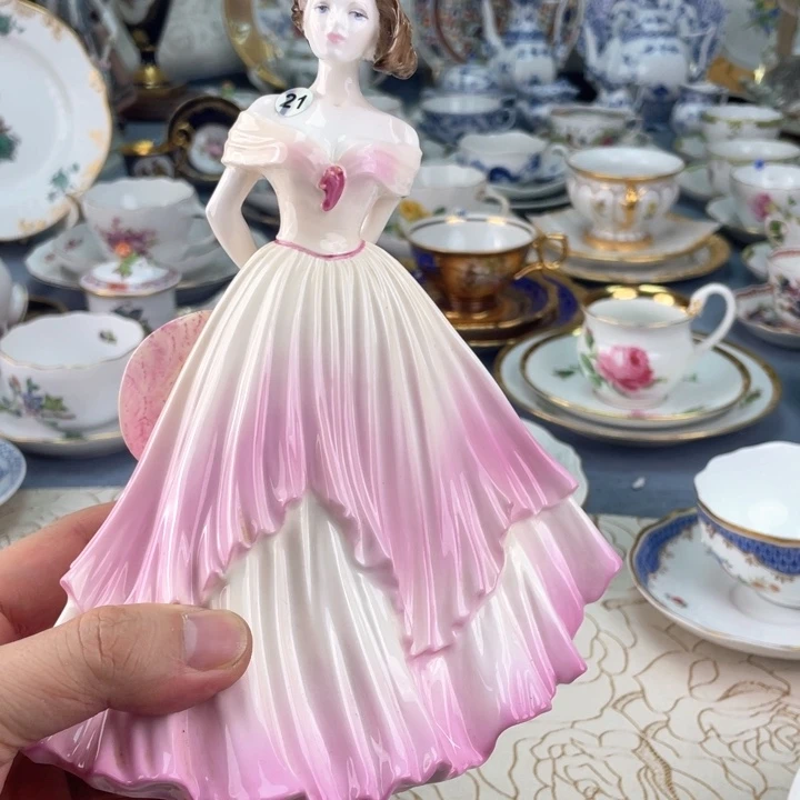 中古瓷器小房子盘子