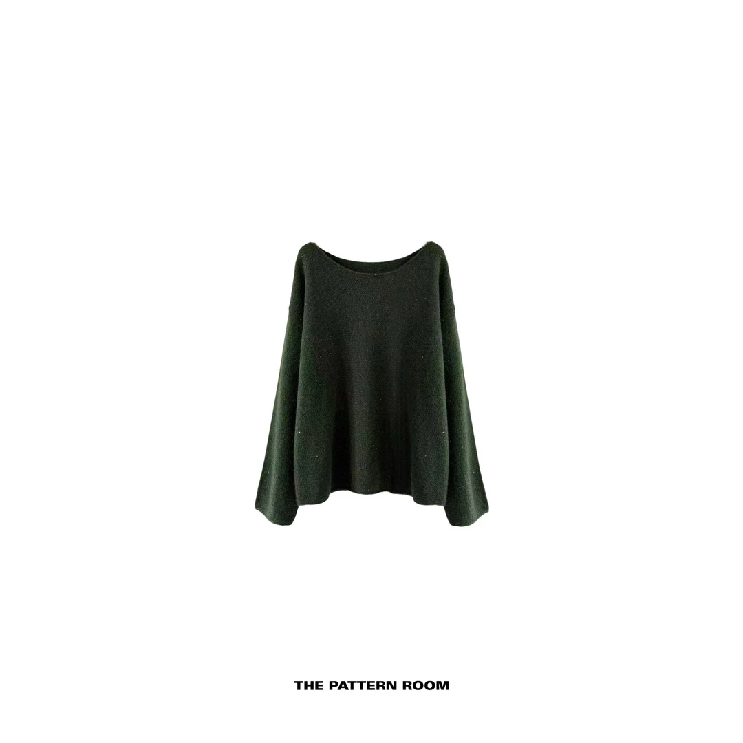 The pattern room | 织物之美静谧森木绿细闪柔织毛衣
