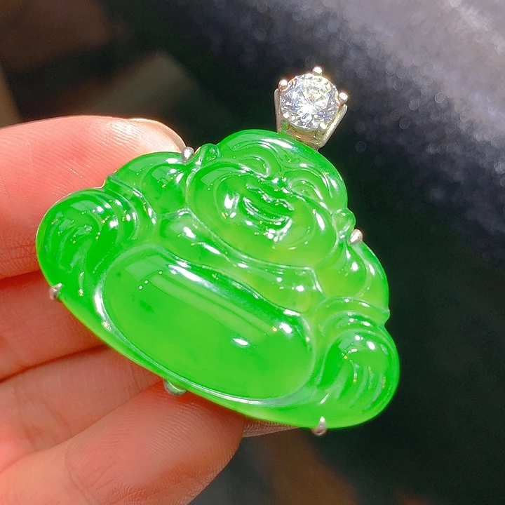 【闪购商品】翡翠颈饰银S925镶嵌翡翠