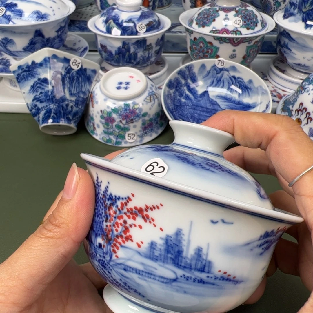 陶瓷景德镇纯手工纯手绘茶具木木62